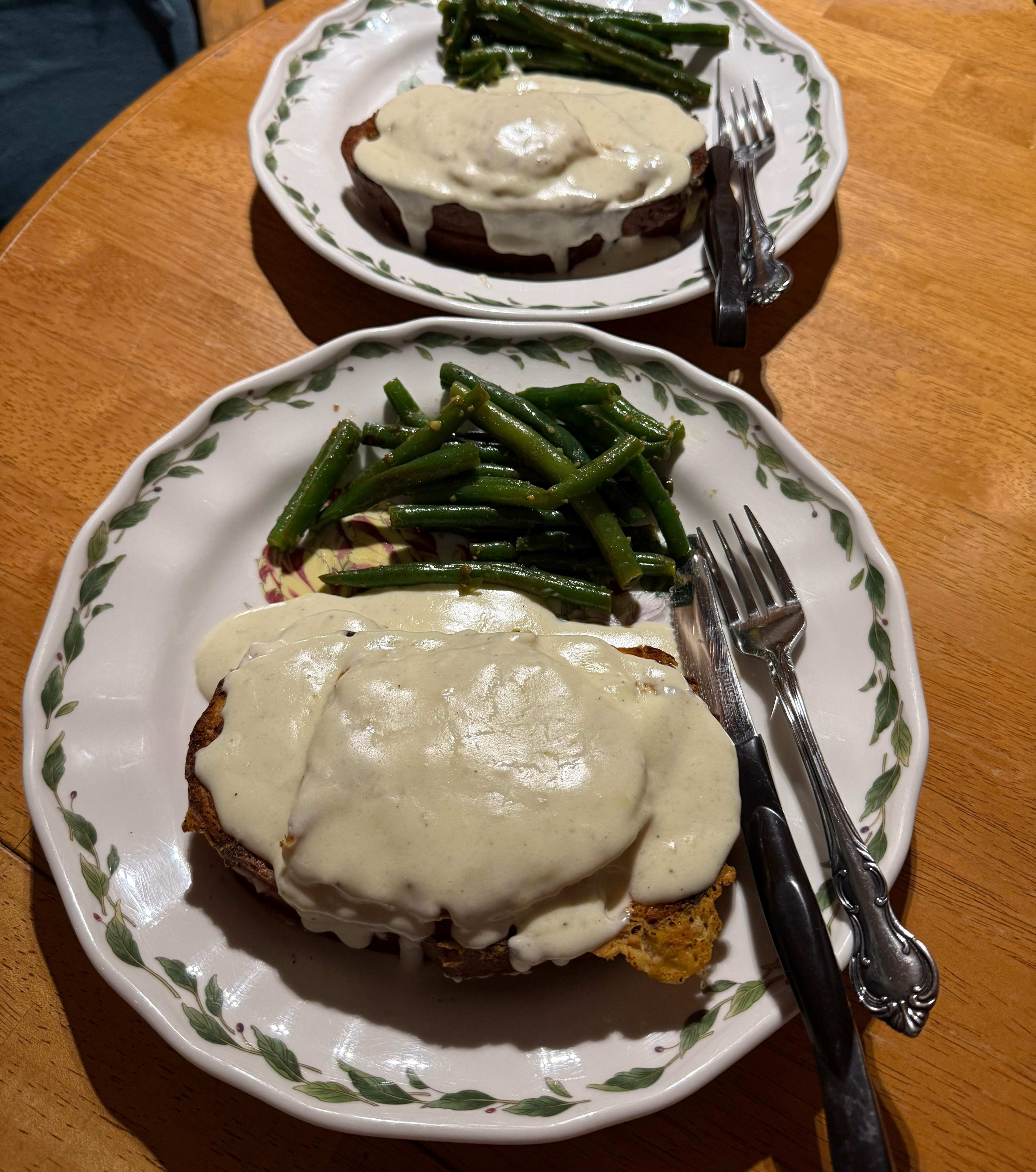Croque madame served on a plate